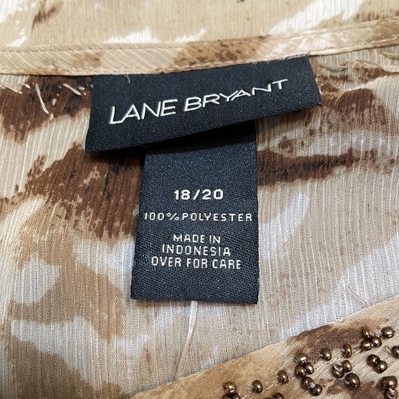 Lane Bryant semi sheer animal print blouse - Picture 8 of 11